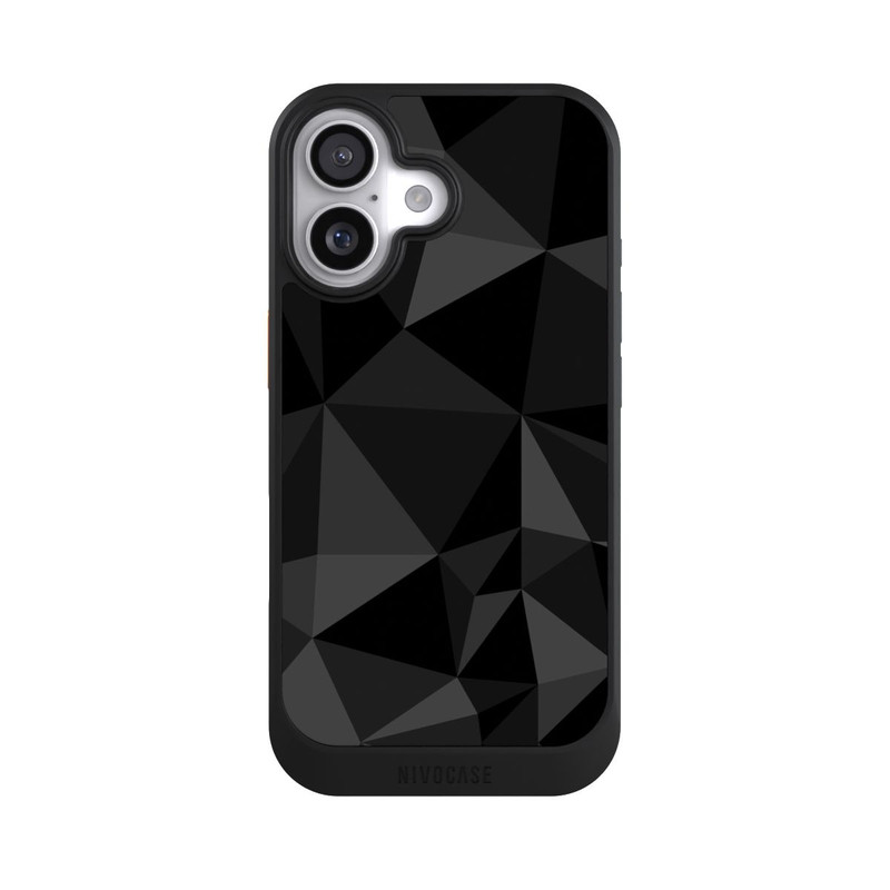 iPhone 17 NIVOcore Polygonmuster schwarz