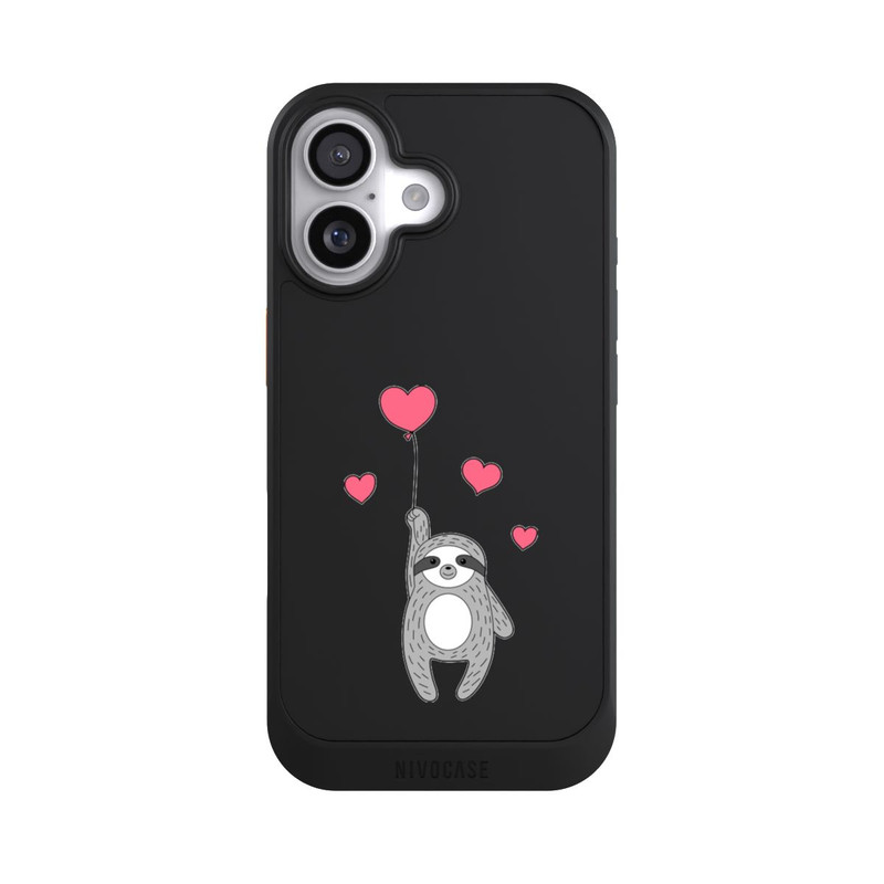 iPhone 17 NIVOcore Paresseux avec coeurs transparent