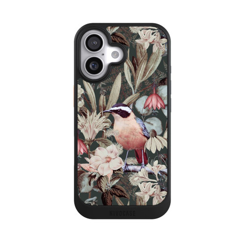 Apple iPhone 17 NIVOcore Oiseau orange à motif de fleurs vintage