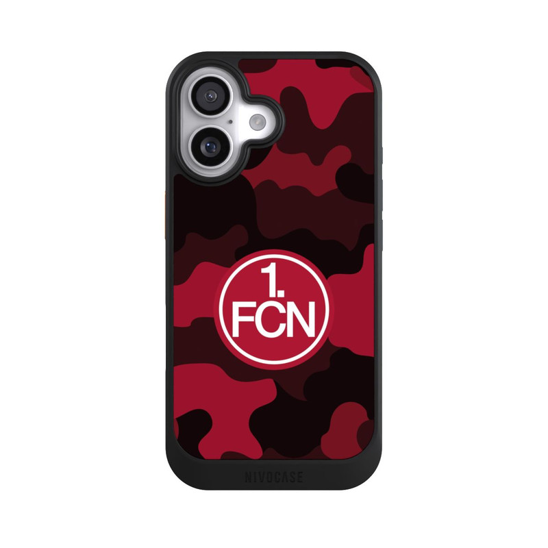 iPhone 17 NIVOcore FCN Logo Weiß in Roter Tarnung