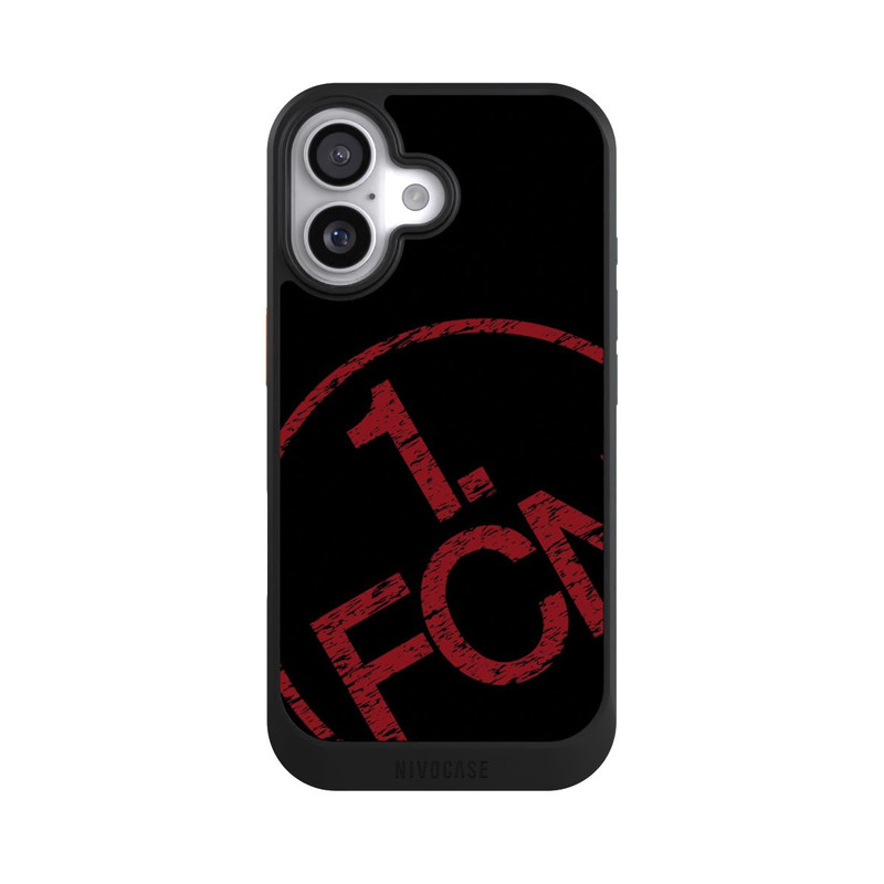 iPhone 17 NIVOcore FCN Logo Rot Textur Hintergrund Schwarz