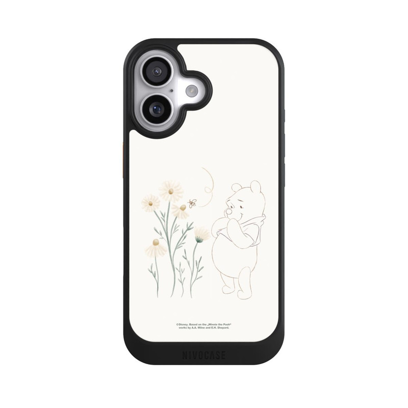iPhone 17 NIVOcore Winnie Puuh sieht sich Gänseblümchen an