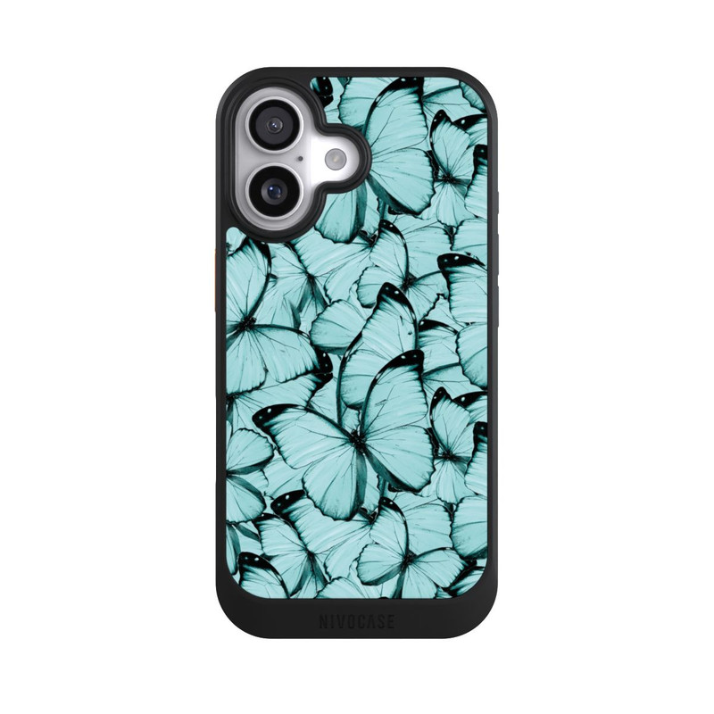 iPhone 17 NIVOcore Teal Schmetterlinge