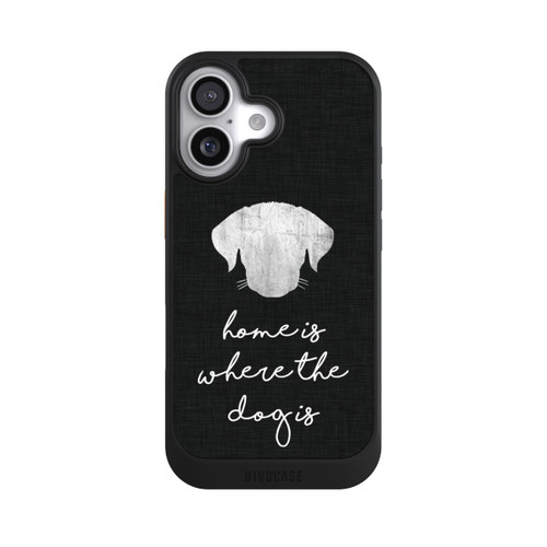  NIVOcore Home Is Where The Dog Is - Weiß auf Schwarz