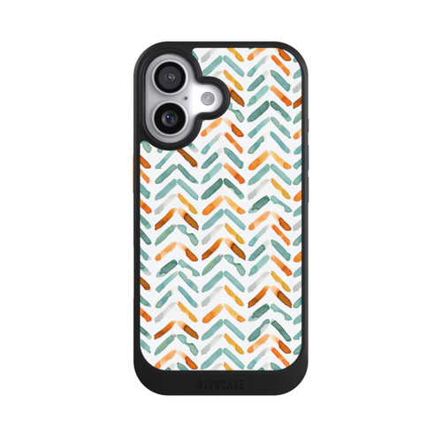  NIVOcore Elegantes Herbstchevron Blau Orange