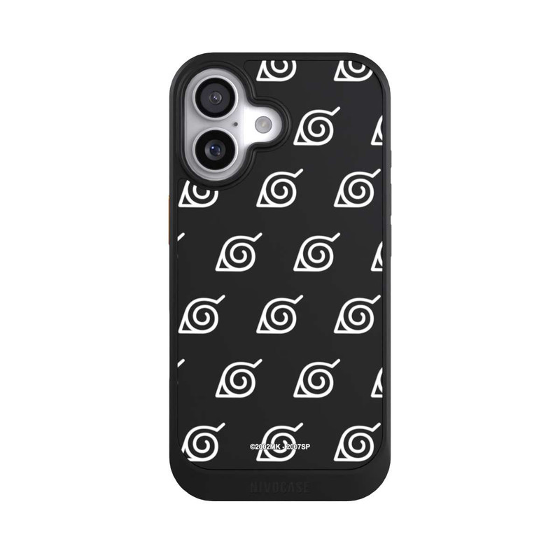 iPhone 17 NIVOcore Weißes Konoha-Muster Transparent