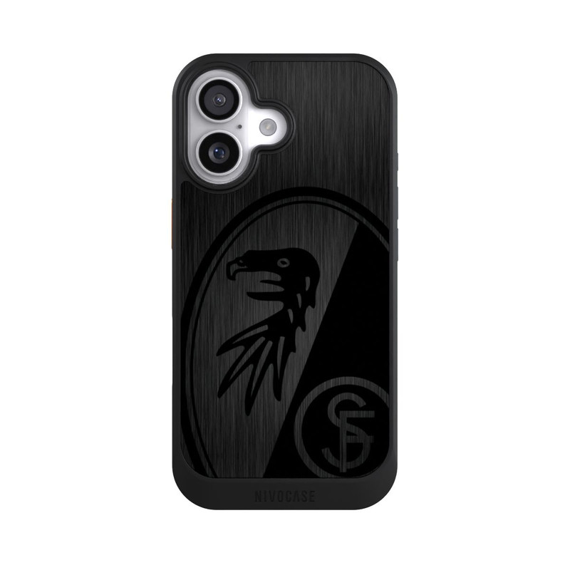iPhone 17 NIVOcore SC Freiburg Kratzen Horizontal Metall Hintergrund