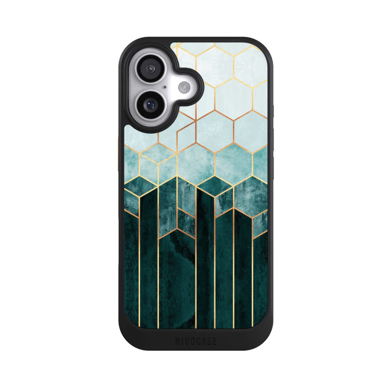 iPhone 17 NIVOcore Teal Hexagons