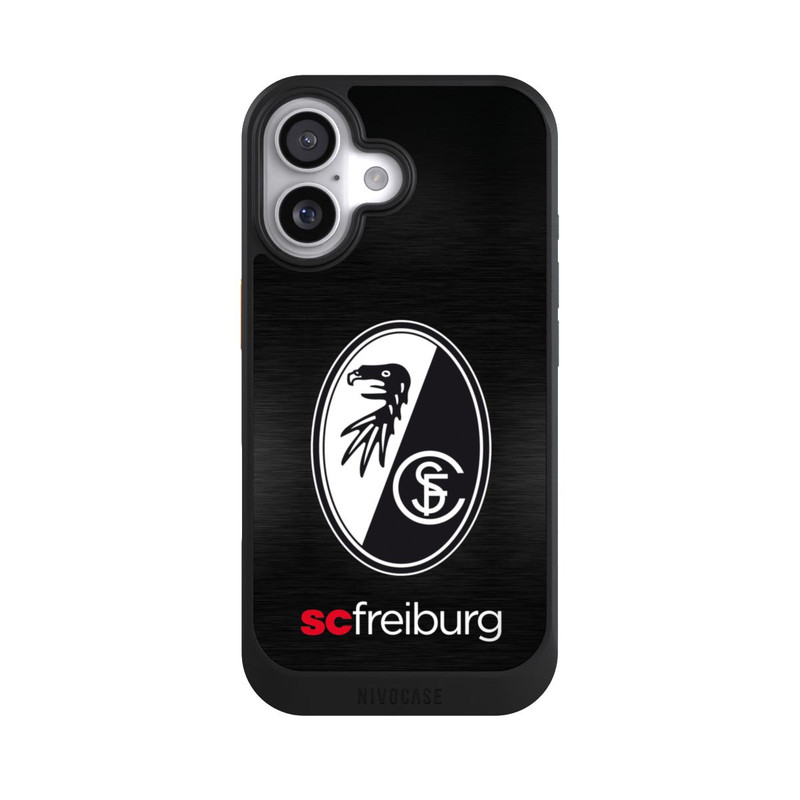 iPhone 17 NIVOcore  Kratzen Metall Hintergrund mit dem Schriftzug  Horizontal SC Freiburg