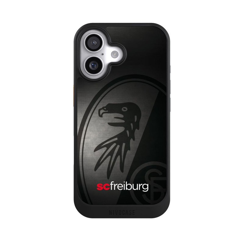 iPhone 17 NIVOcore Dot Metall Hintergrund mit dem Schriftzug SC Freiburg