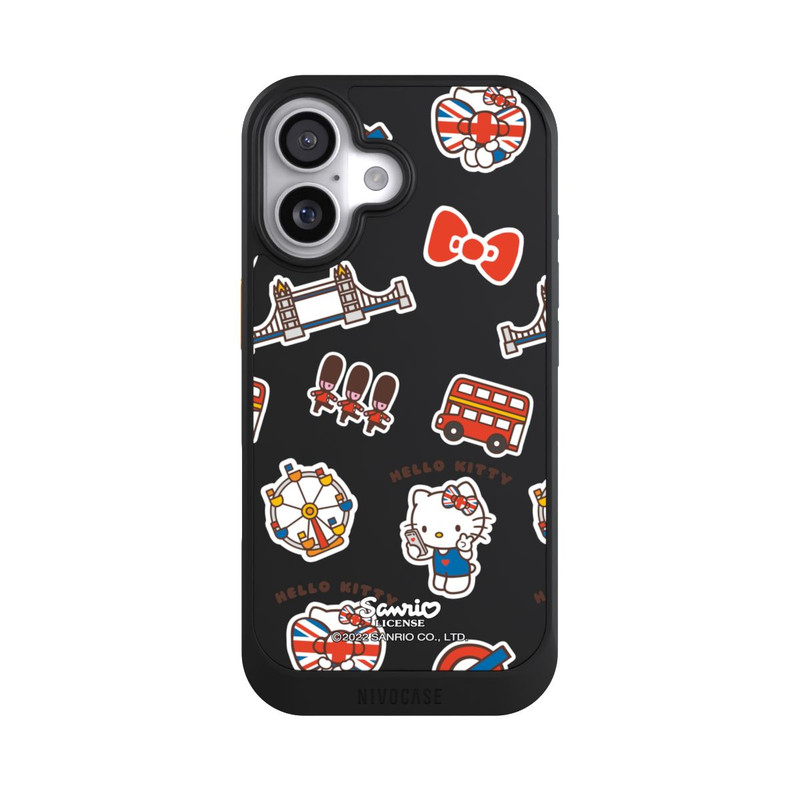 iPhone 17 NIVOcore Hello Kitty Badges de Londres transparents