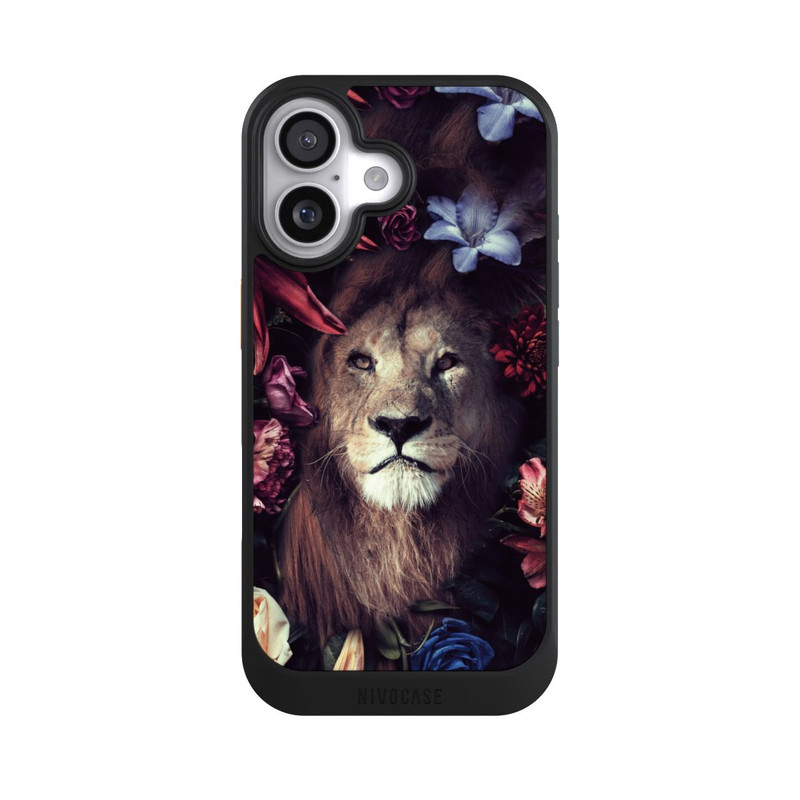 iPhone 17 NIVOcore Löwe Blumenrahmen