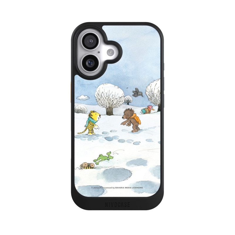 iPhone 17 NIVOcore Kleiner Bär und kleiner Tiger im Schnee