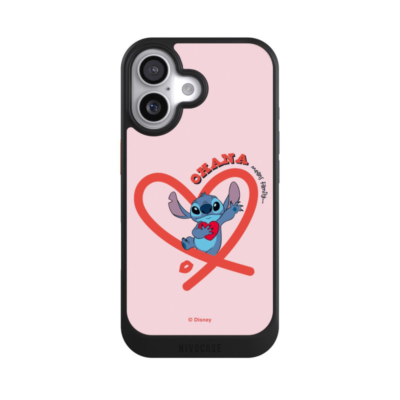 iPhone 17 NIVOcore Stitch Ohana Cœur rose