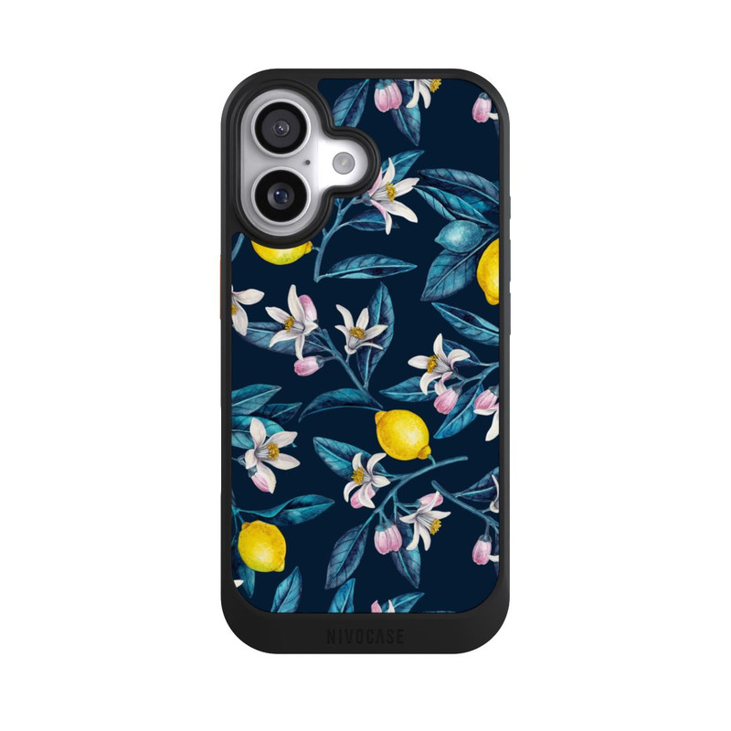 iPhone 17 NIVOcore Zitronen und Blüten dunkel