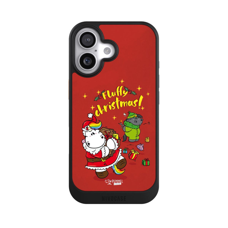 iPhone 17 NIVOcore Pummeleinhorn Fluffy Christmas Rouge
