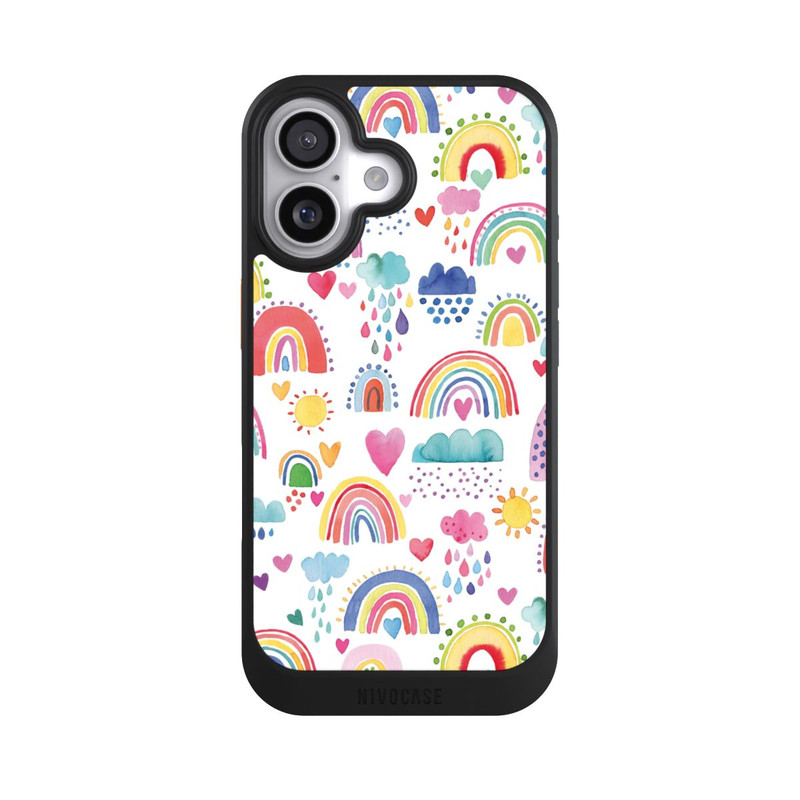 iPhone 17 NIVOcore Lovely Rainbows Multi Red