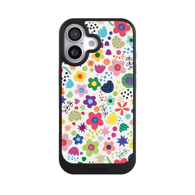 iPhone 17 NIVOcore Psychedelische Blumen bunt