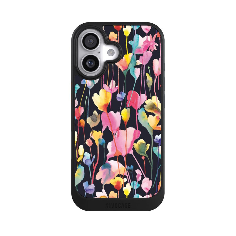 iPhone 17 NIVOcore Wildblumen schwarz