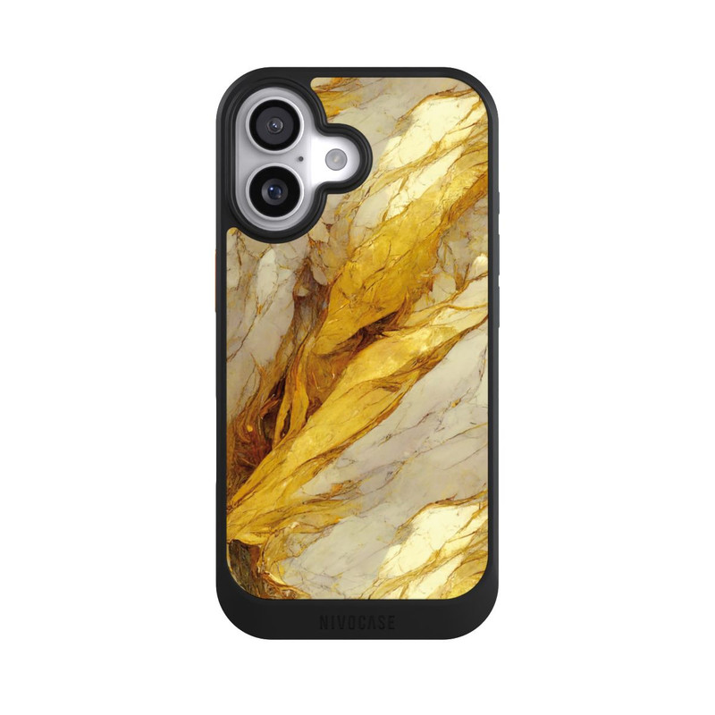 iPhone 17 NIVOcore Weiße Marmor-Golddruckschichten