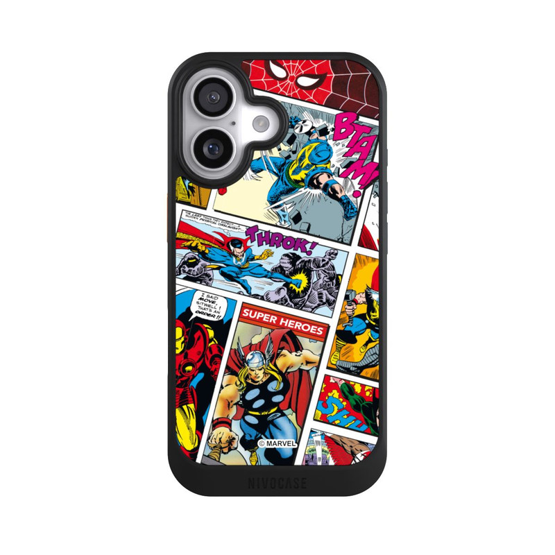 iPhone 17 NIVOcore Marvel Retro Comic Blue