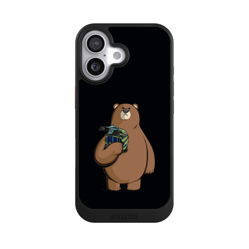 iPhone 17 NIVOcore Der Bär mit dem Helm Schwarz