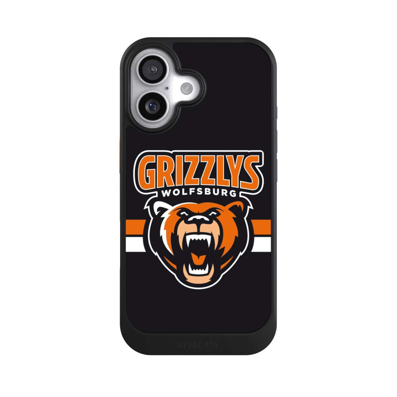 iPhone 17 NIVOcore Logo Streifen Orange und Weiß 