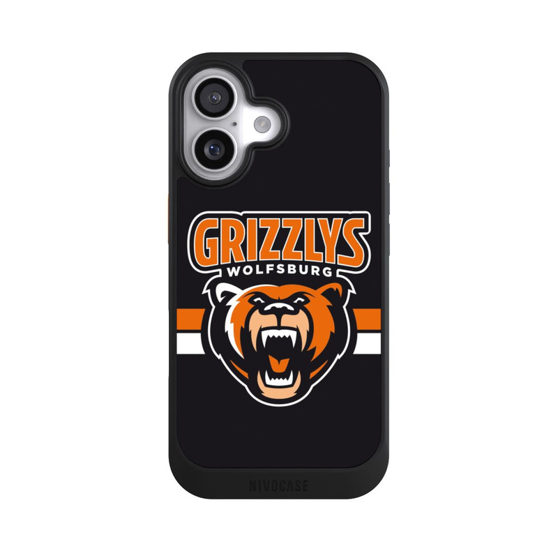 iPhone 17 NIVOcore Logo Streifen Orange und Weiß 