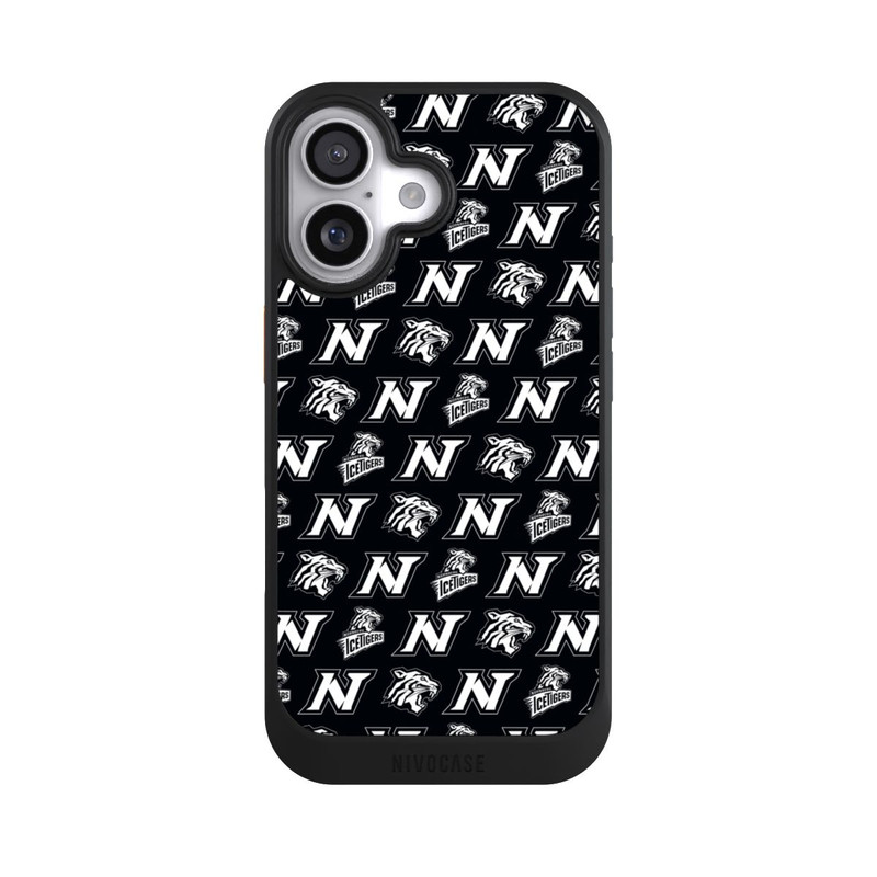 iPhone 17 NIVOcore Nürnberg Ice Tigers Muster Schwarz