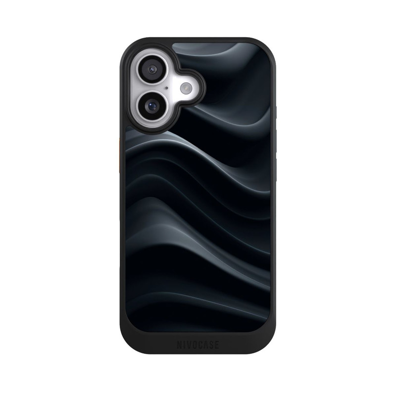 iPhone 17 NIVOcore Black Waves Texture