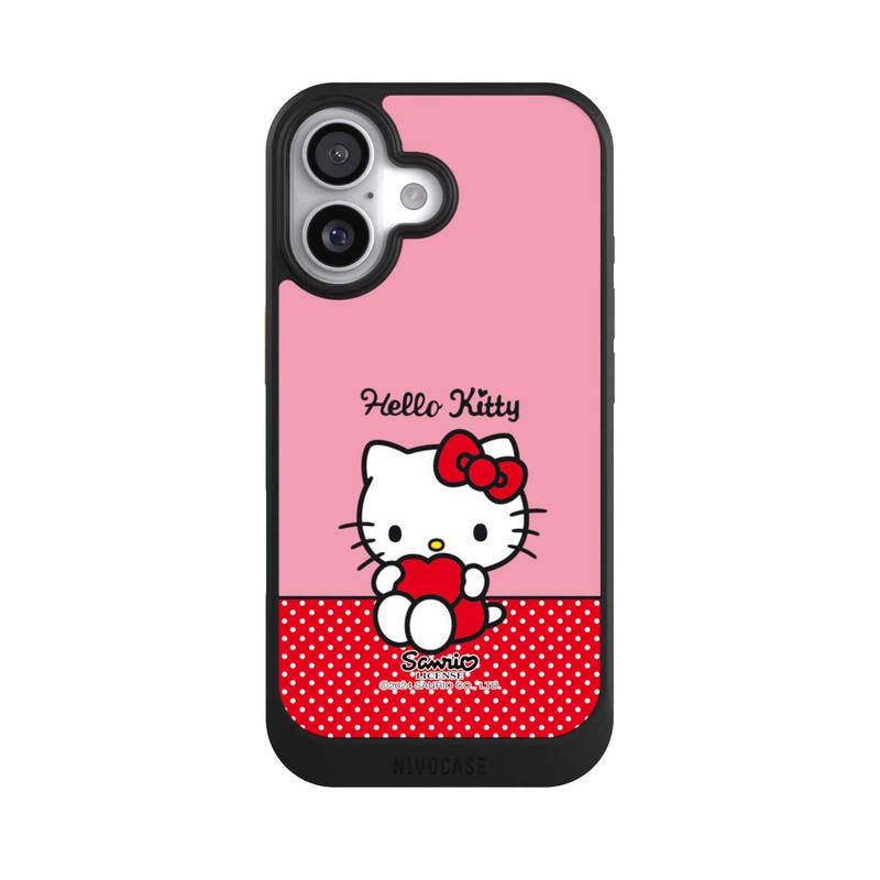 iPhone 17 NIVOcore Hello Kitty sitzend mit Herz