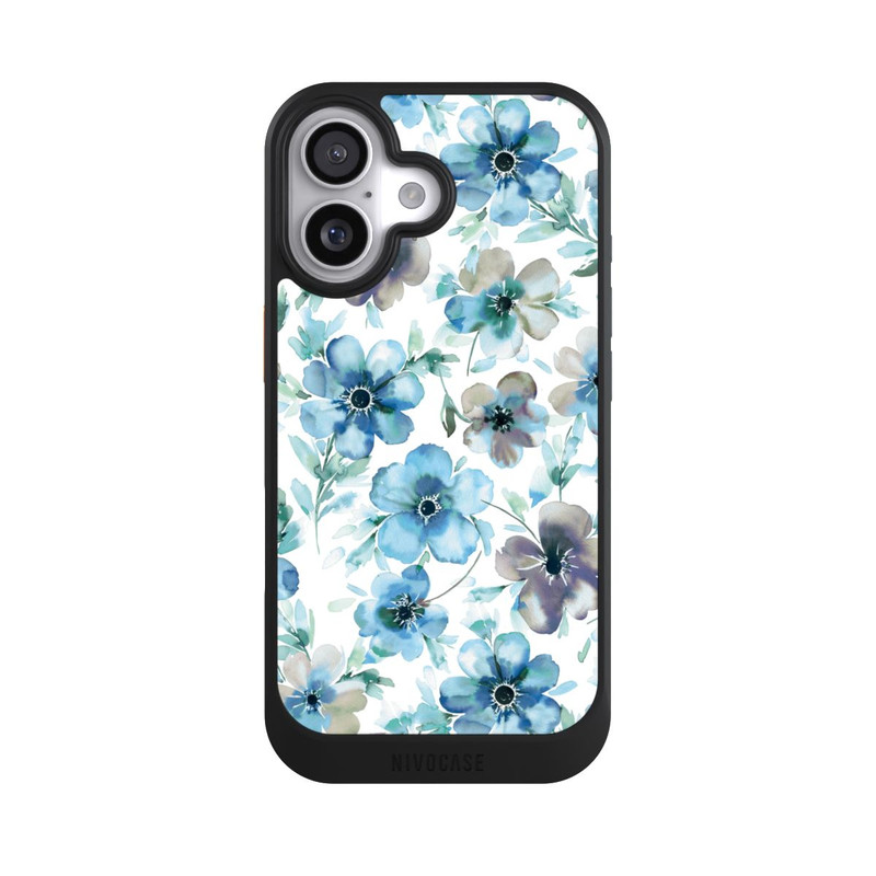 iPhone 17 NIVOcore Motif de fleurs bleues Tendance