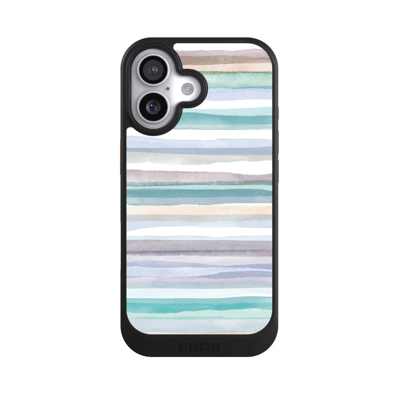 iPhone 17 NIVOcore Rayures pastel bleu