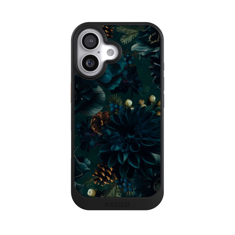 iPhone 17 NIVOcore Blumenmuster Grün und Blau