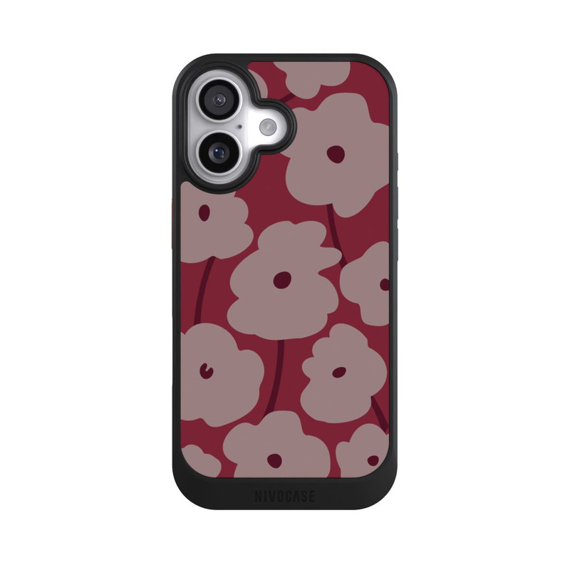iPhone 17 NIVOcore Minimalistic Flowers Bordeaux