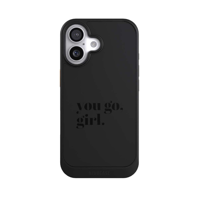 iPhone 17 NIVOcore You Go Girl Schwarz Transparent