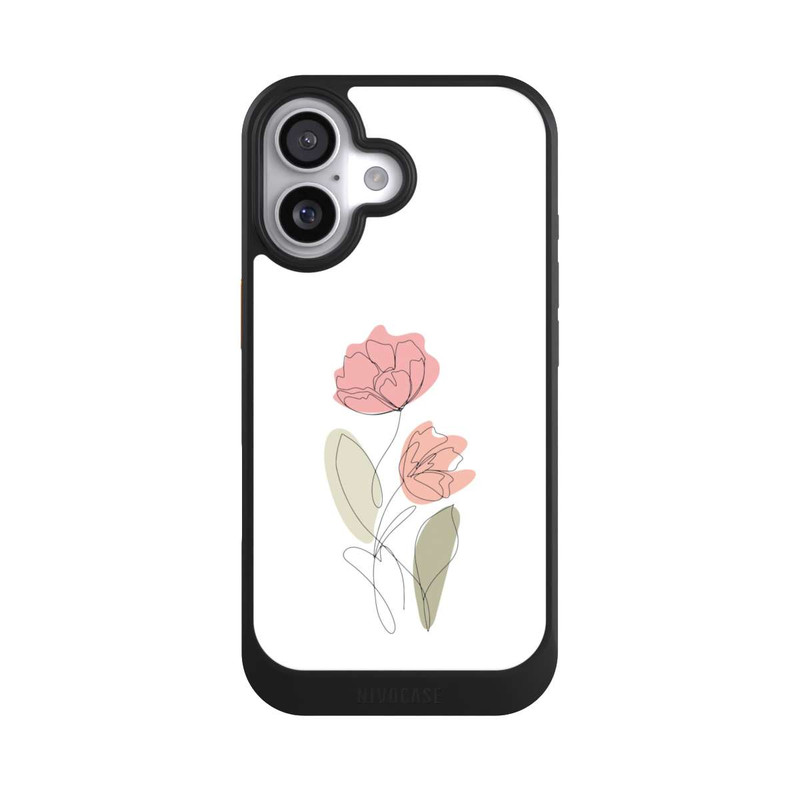 iPhone 17 NIVOcore Dessin Au Trait Fleur Rouge
