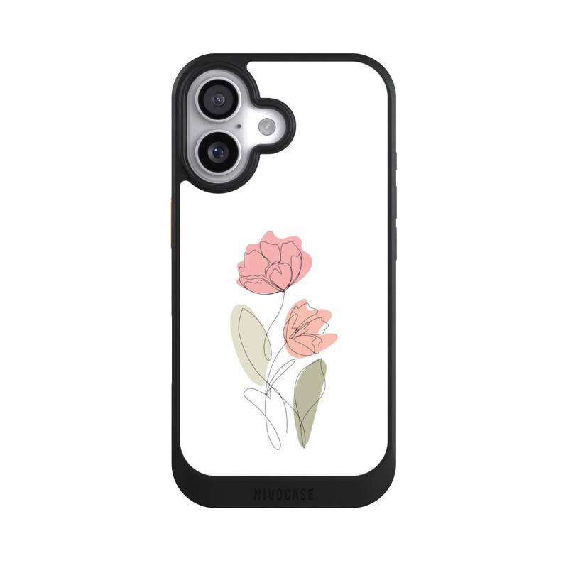 iPhone 17 NIVOcore Blume Line Art Rot