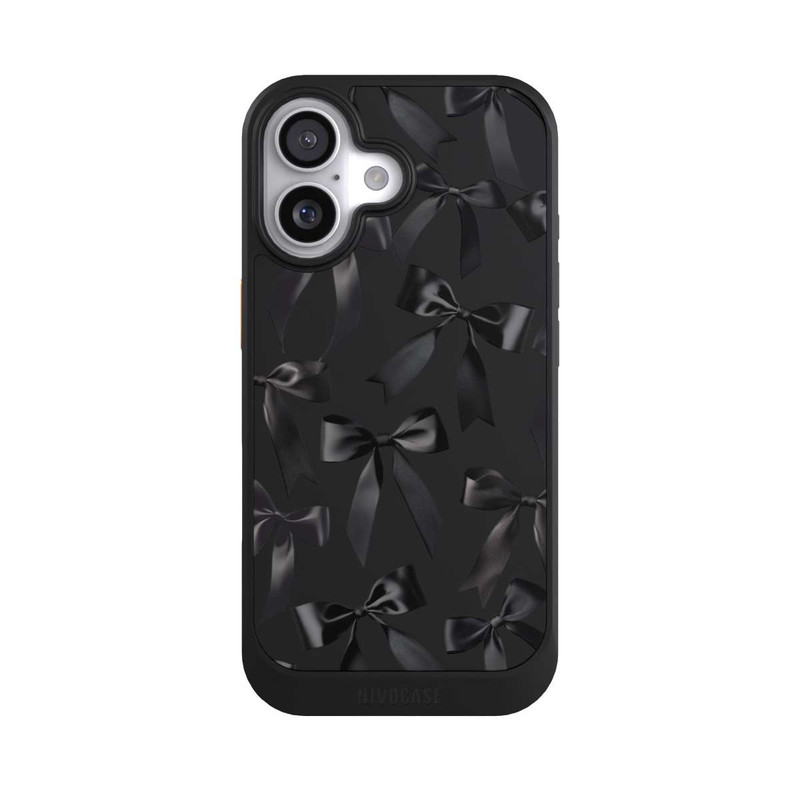 iPhone 17 NIVOcore Schwarze Satinschleifen