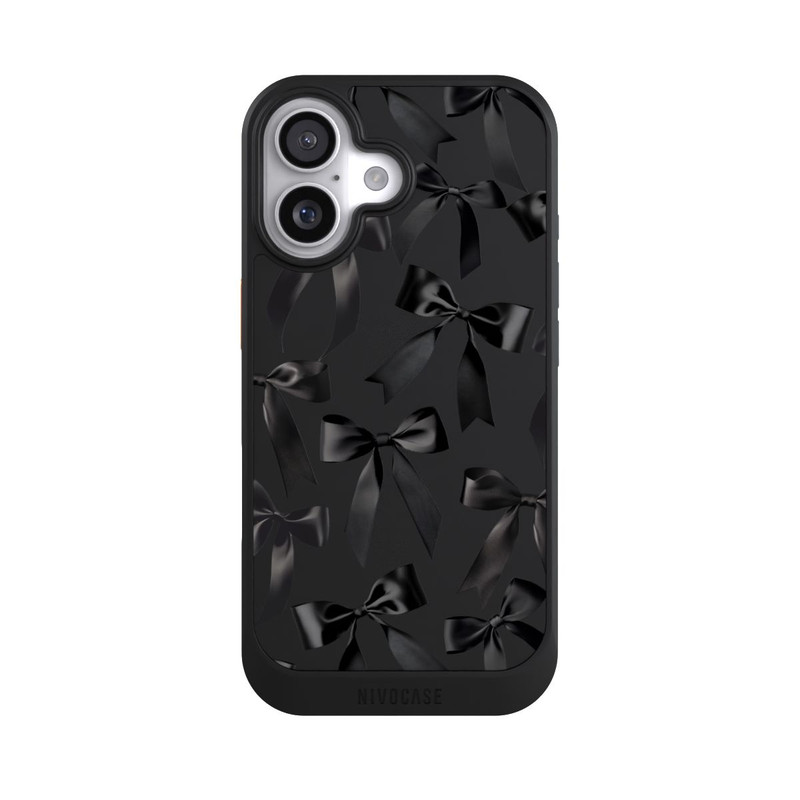 iPhone 17 NIVOcore Schwarze Satinschleifen