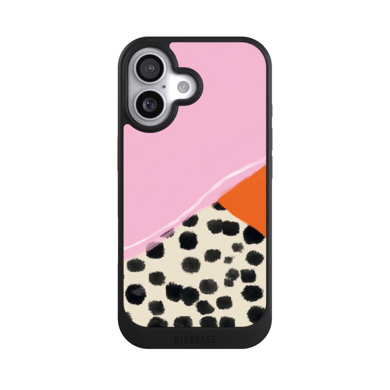 iPhone 17 NIVOcore Pink and Orange Modern Art with Dots