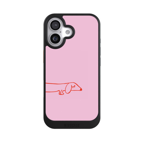  NIVOcore Dachshund Illustration Pink