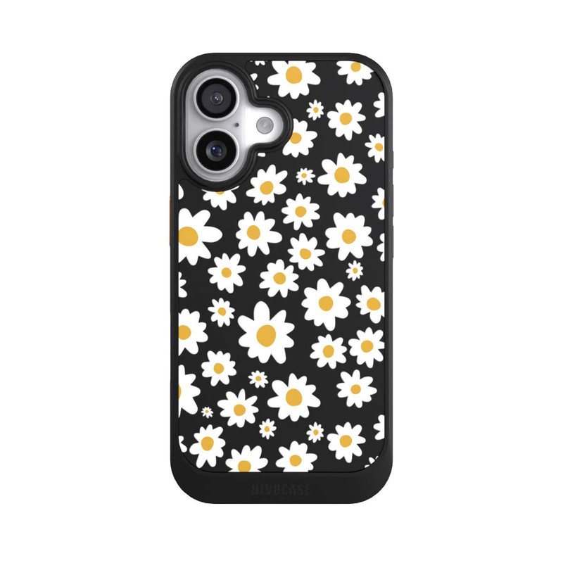 iPhone 17 NIVOcore Daisy Flower Seamless Pattern Transparent