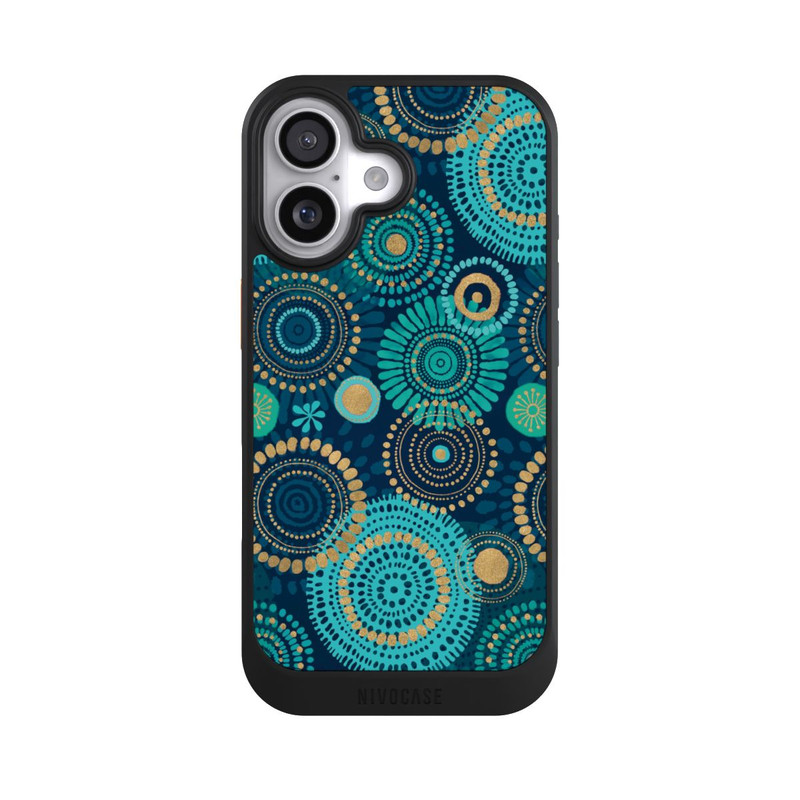 iPhone 17 NIVOcore Blockprint India Teal Gold
