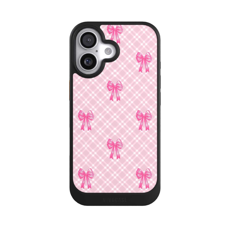 iPhone 17 NIVOcore Pink Bows and Plaid Pattern