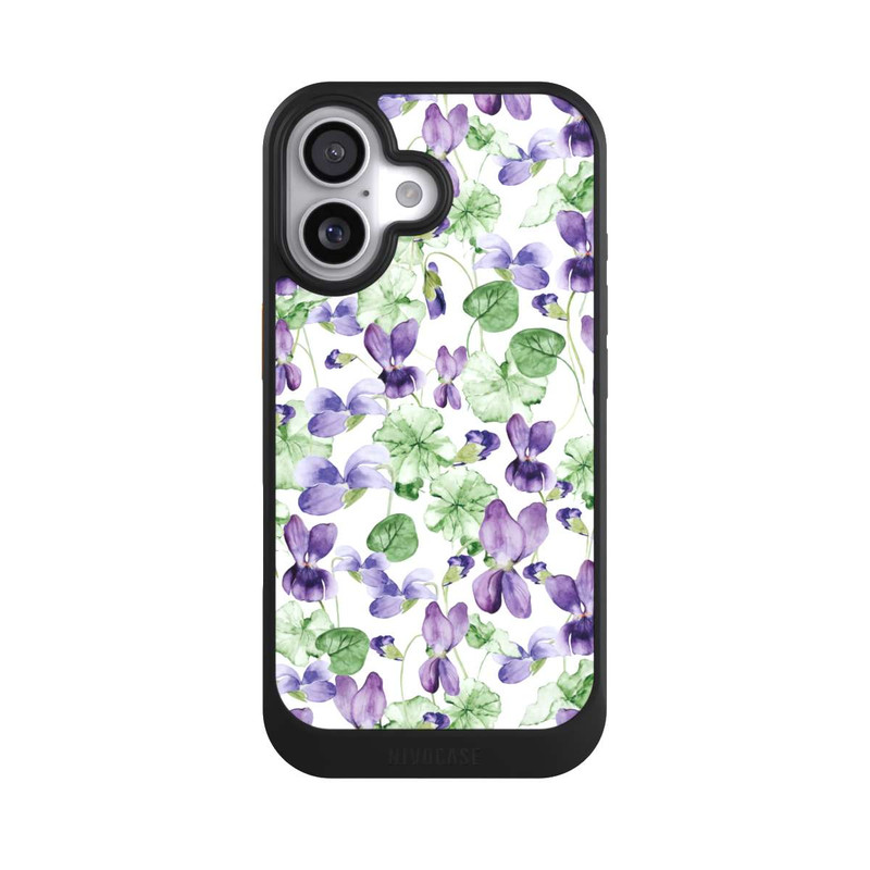 iPhone 17 NIVOcore Purple Wildflowers Pattern Watercolor