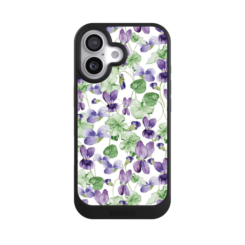 iPhone 17 NIVOcore Purple Wildflowers Pattern Watercolor