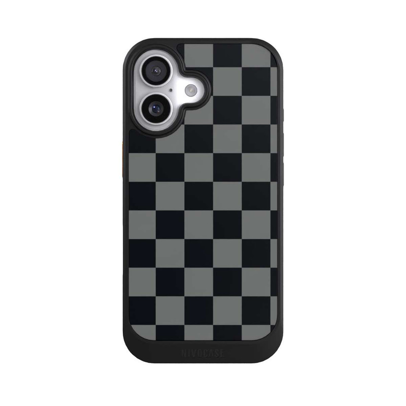 iPhone 17 NIVOcore Schachbrett Schwarz Grau