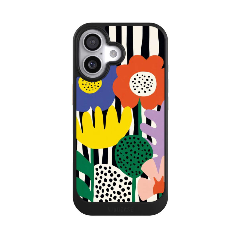 iPhone 17 NIVOcore Flowers Striped Background