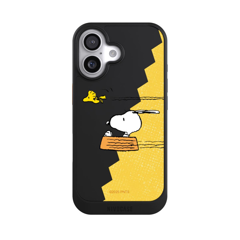 iPhone 17 NIVOcore Peanuts-Snoopy und Woodstock Transparent